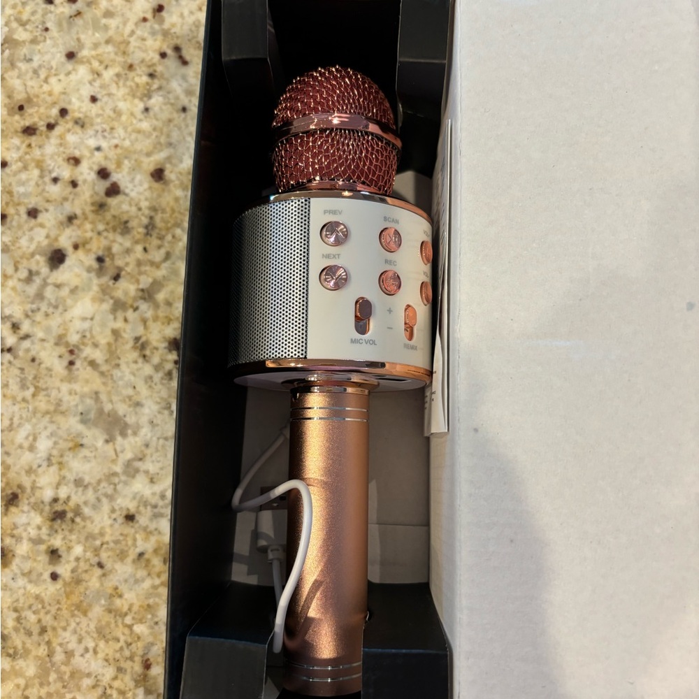 NWOT- Rose pink wireless microphone.